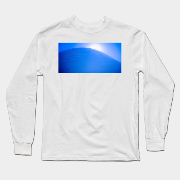 Blue Metal Long Sleeve T-Shirt by jswolfphoto